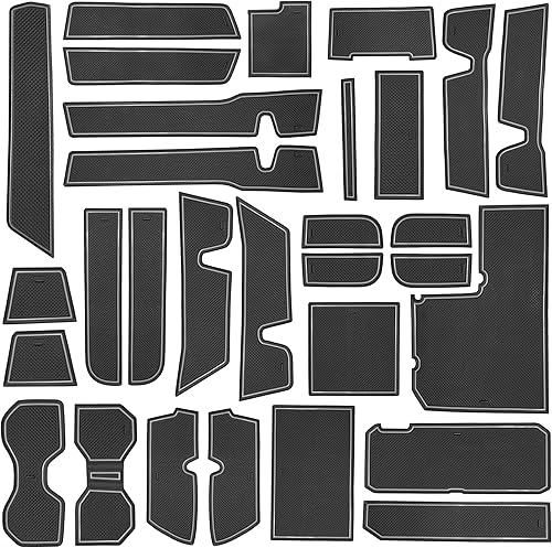 Miniatura 8 de SENSHINE Revestimientos personalizados para accesorios Toyota Tundra 2022 2023, inserciones para portavasos de consola central, kit de forros de