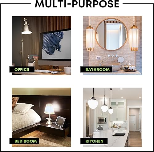 Miniatura 4 de KOR Paquete de 4 bombillas LED G25 transparentes de 4.5 W (equivalente a 40 W), 2700 K, blanco cálido, filamento regulable G25, globo LED vintage,