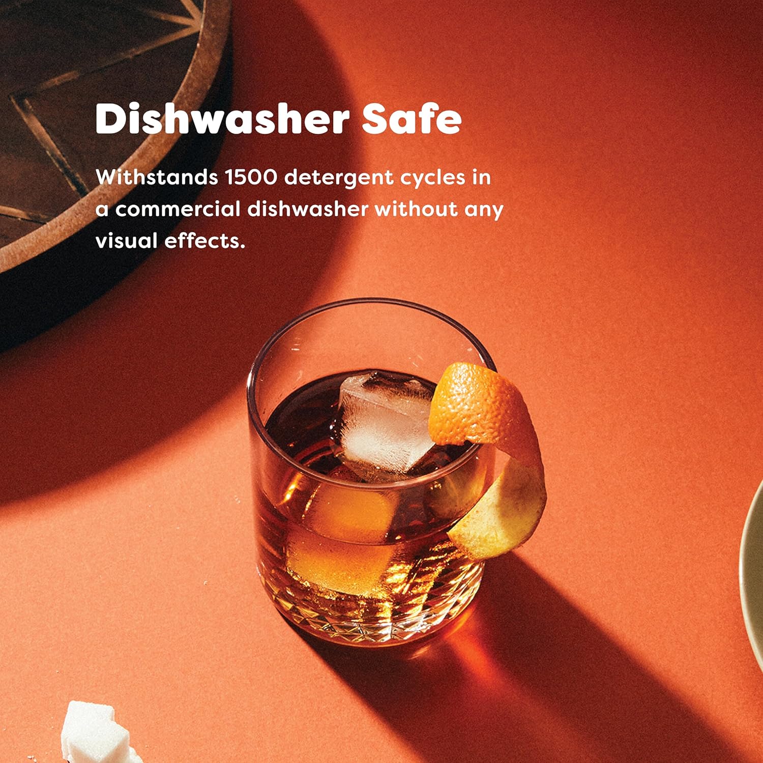 TOSSWARE RESERVE 12oz Stacking Double Old Fashioned - Diamond Base, SET OF 24, Premium Quality, Tritan Dishwasher Safe & Heat Resistant Unbreakable Plastic Whiskey Glasses - Image 4