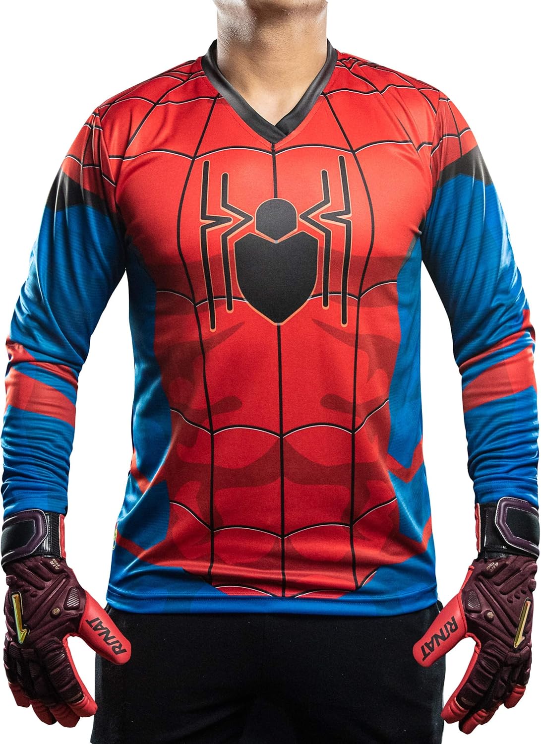 Geko Sports Red Widow II Goalkeeper Jersey (Red/Blue, Youth Small) - Image 4