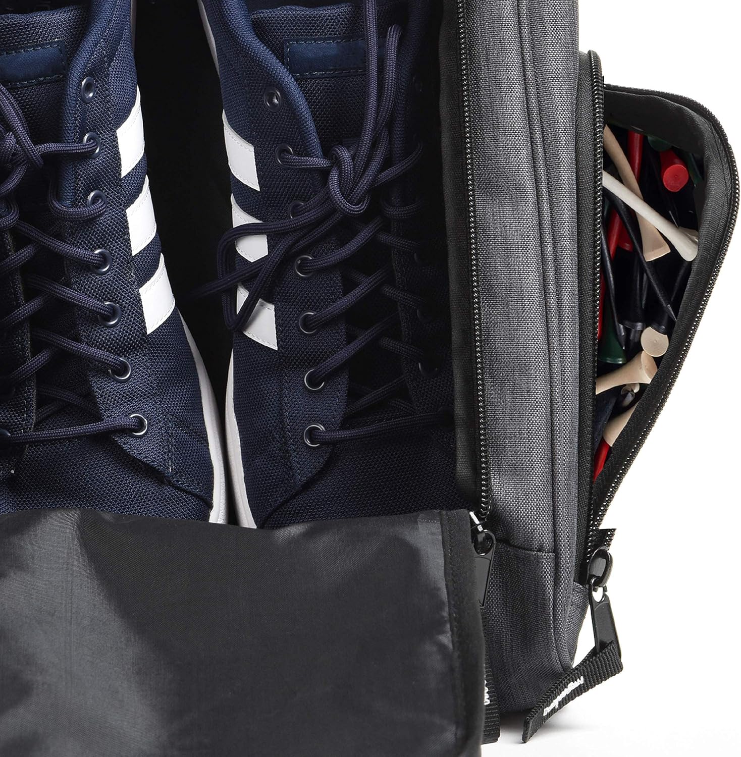 Athletico Golf Shoe Bag - Zippered Shoe Carrier Bags With Ventilation & Outside Pocket for Socks, Tees, etc. (Gray) - Image 8