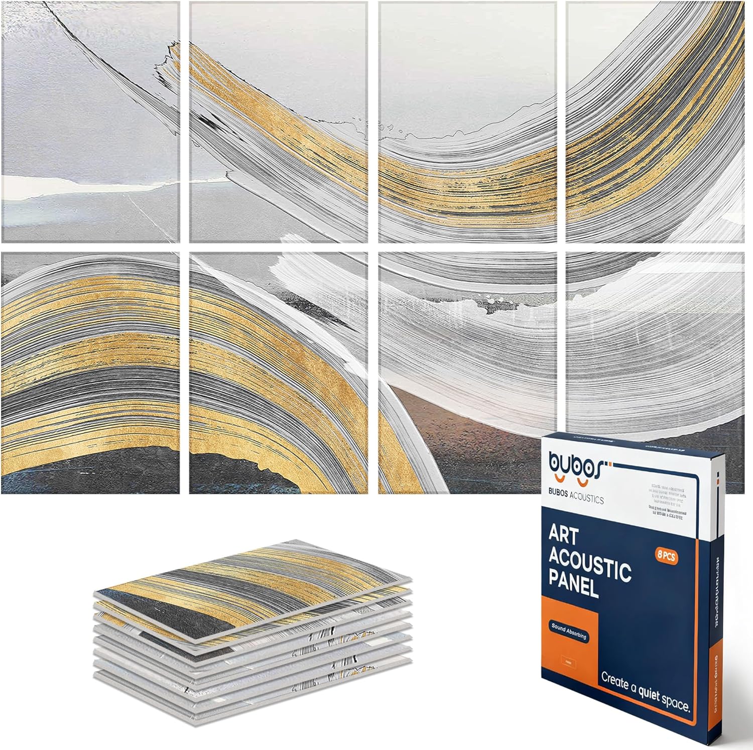 BUBOS 8 Pack Art Acoustic Panels