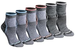 Eddie Bauer Womens Dura Dri Moisture Control 6-pair Quarter Socks