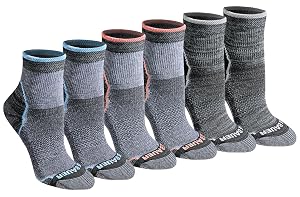 Eddie Bauer Womens Dura Dri Moisture Control 6-pair Quarter Socks