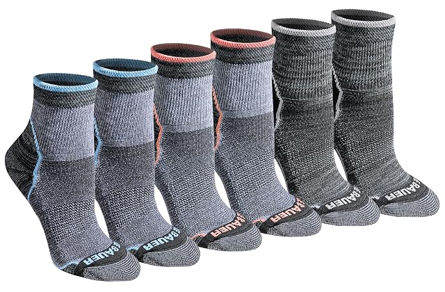 Eddie Bauer Womens Dura Dri Moisture Control 6-pair Quarter Socks
