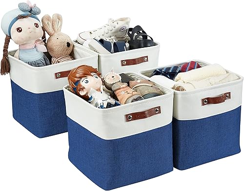 Miniatura 13 de DECOMOMO Cestas de almacenamiento de juguetes para estantes, contenedor de almacenamiento para niños de 25.5 litros para decoración de guardería,