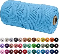 Vista 79 de JeogYong Cordón de macramé de un solo hilo 1mm x 426 yardas (1279 pies) Cuerda de algodón suave Hilo de macramé de 1 mm, suministros de macramé