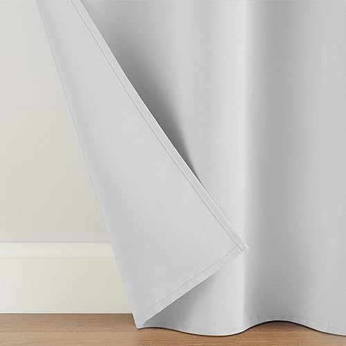 Miniatura 8 de ECLIPSE Andover cortinas blackout, térmicas y sólidas de triple tejido, con ojales, para dormitorio (2paneles), 42pulgadas x 54pulgadas, blanco