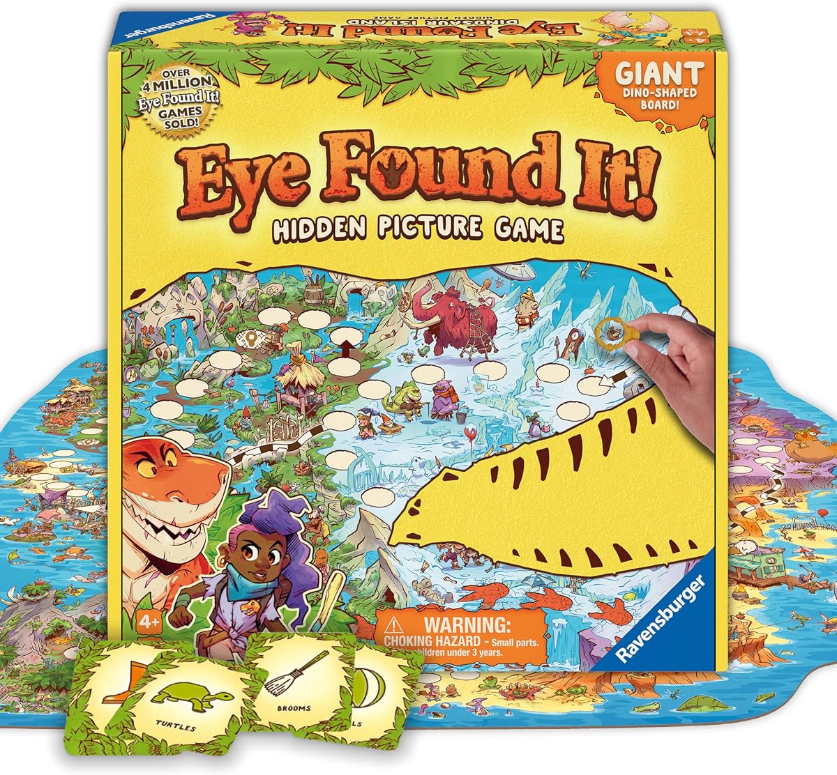Dinosaur Island Eye Found It! Board Game - Educational Adventure for Kids and Families - Promotes Focus, Memory, and Teamwork - Fun Learning Game for Ages 4+