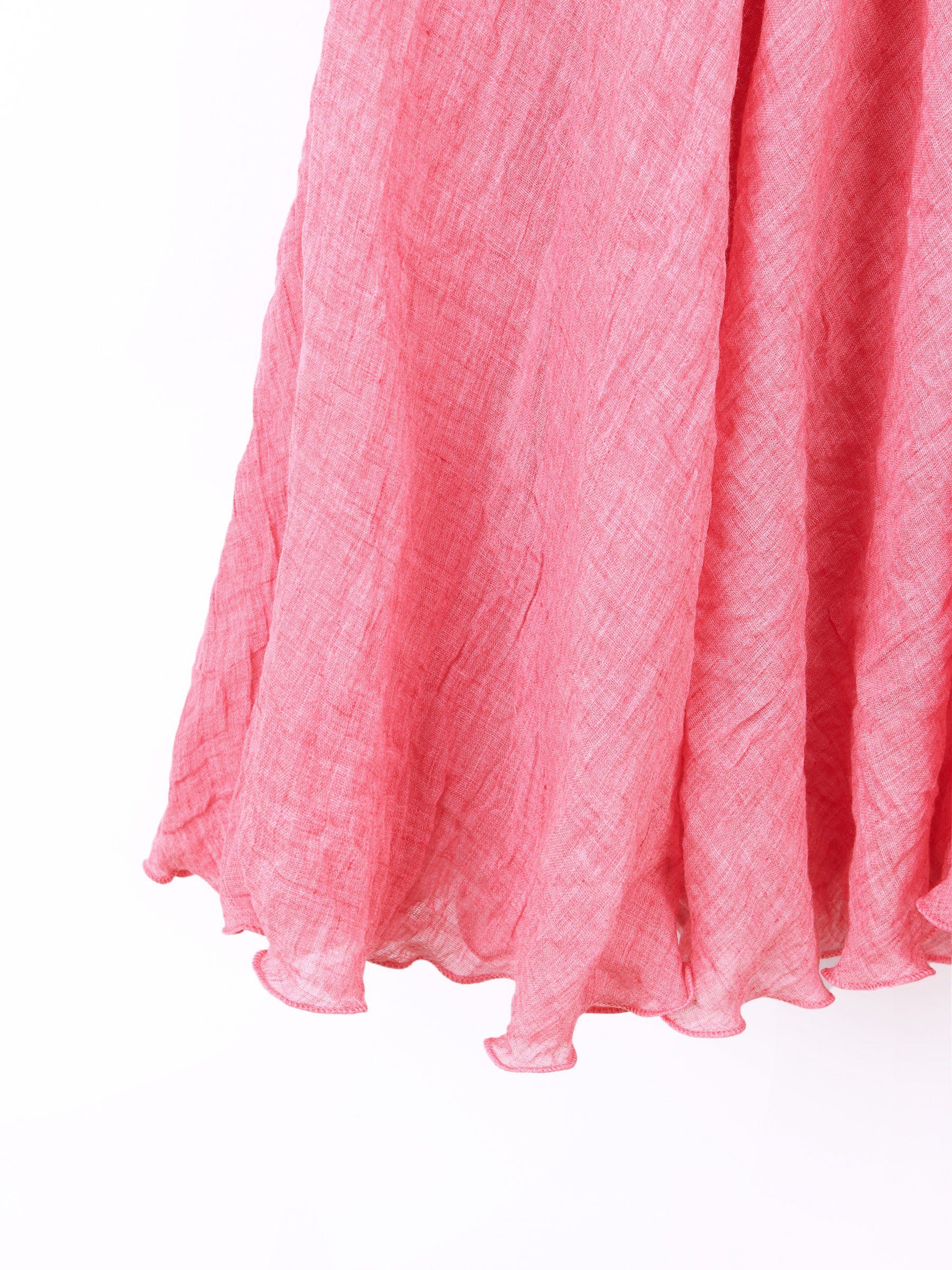 Mujer Algodón Lino Falda Larga Maxifalda Playa Cintura Maxiskirt Elástica Doble Capa para Vacaciones Casual - para Talla 34/36/38/40/42 o Talla XS/S/M/L