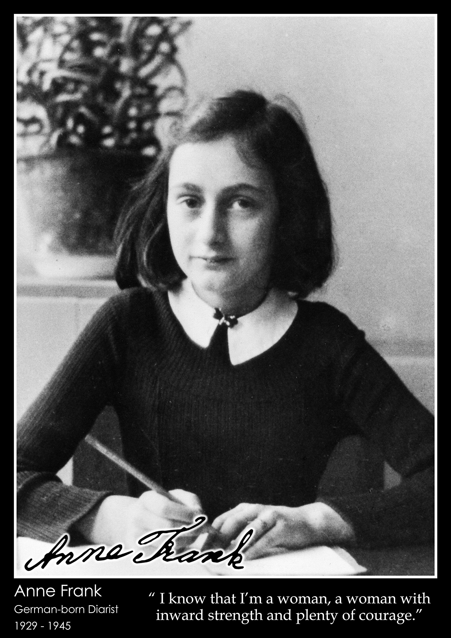 Tiger Moon The Tiger Moon Trading Company Ltd Anne Frank - Inspirational Quote Poster - A2 Size - 42 x 59.4 cm - Paper Laminated