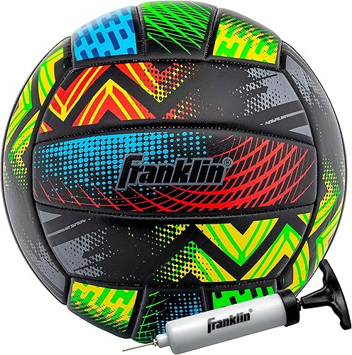 Miniatura 9 de Franklin Sports Voleibol - Voleibol al aire libre + playa - Juego de pelota acolchada ideal para patio trasero y playa