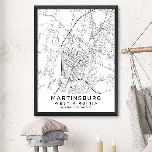 Miniatura 3 de Map of Martinsburg, West Virginia, Light 2 (12x16)