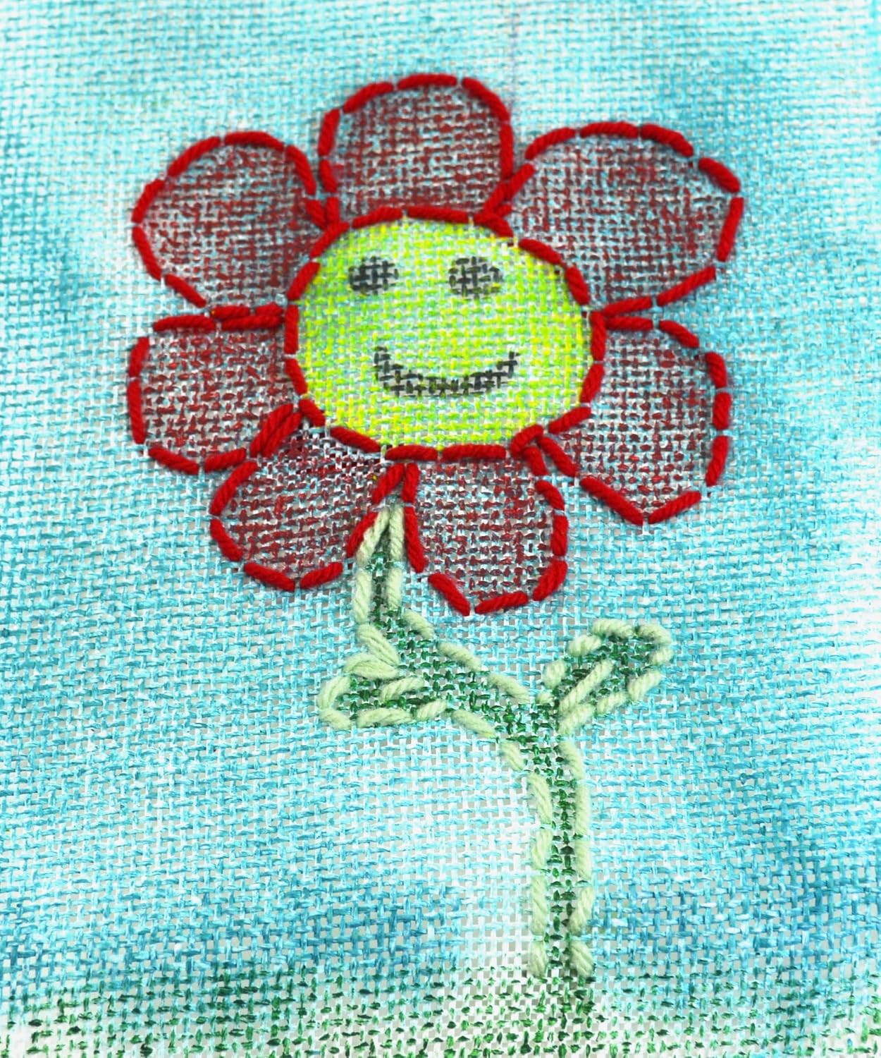 PAPER MESH, ECO-FRIENDLY READY TO CRAFT, BEGINNER EMBROIDERY CRAFT, LEARN TO EMBROIDER, CRAFTING FOR CHILDREN AND ADULTS
