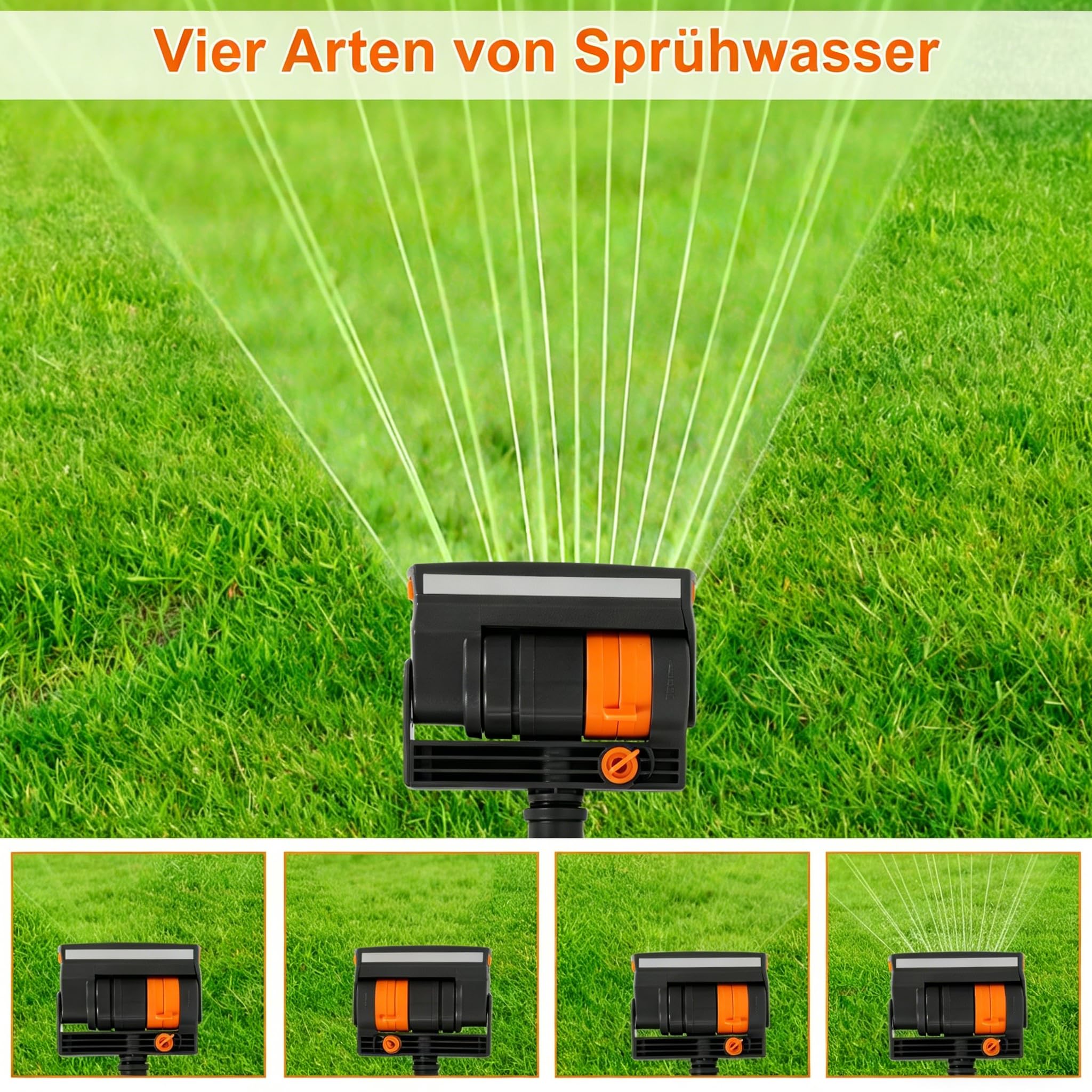 2 Stück Viereckregner 16 Löcher mit Bodennadel 90 M² Rasensprenger Viereckregner Fächerspray Einstellbarer Wasserdurchfluss Rasensprinkler von Pflanzen in Gärten Rasenflächen Gemüsegärten (2pcs)