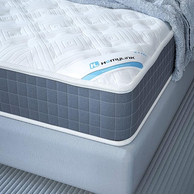 HomyLink 3FT Single Mattress, 9.3 Inch Memory Foam Pocket Sprung Mattress in a Box, 9 Zone Orthopaedic Back Pain Relief Hybrid Mattress with 3D Breathable Knitting Fabric, Medium Firm(90x190x23.5cm)