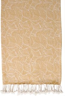 Atout Ciel - Toalla de Playa con Flecos, 90 x 180 cm, Color Amarillo