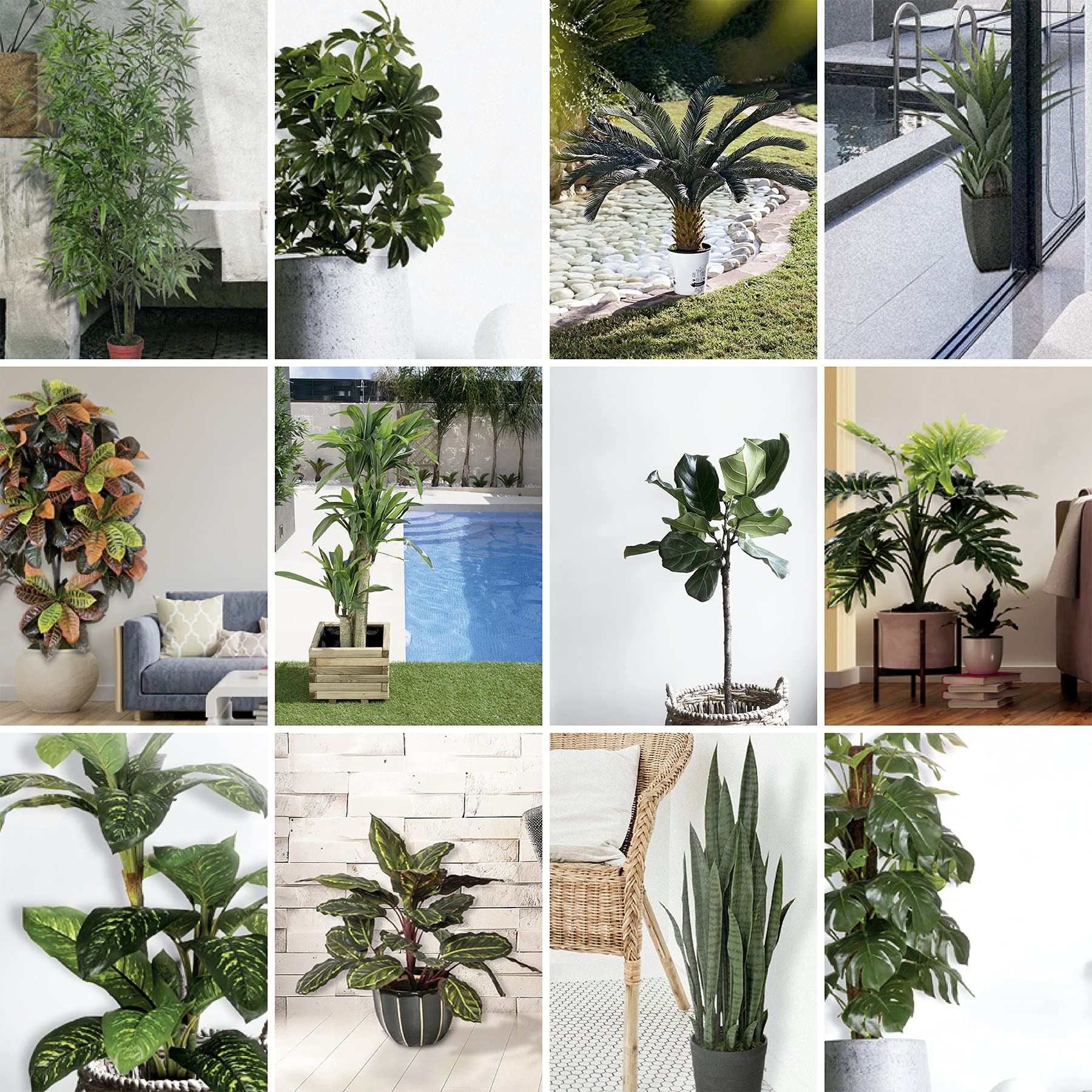 PLANTAWA Planta Dracena 145cm Plantas Artificiales Decoración para Interior y Exterior, Planta Artificial con Maceta para hogar Ideal para salón Cocina terraza o jardín