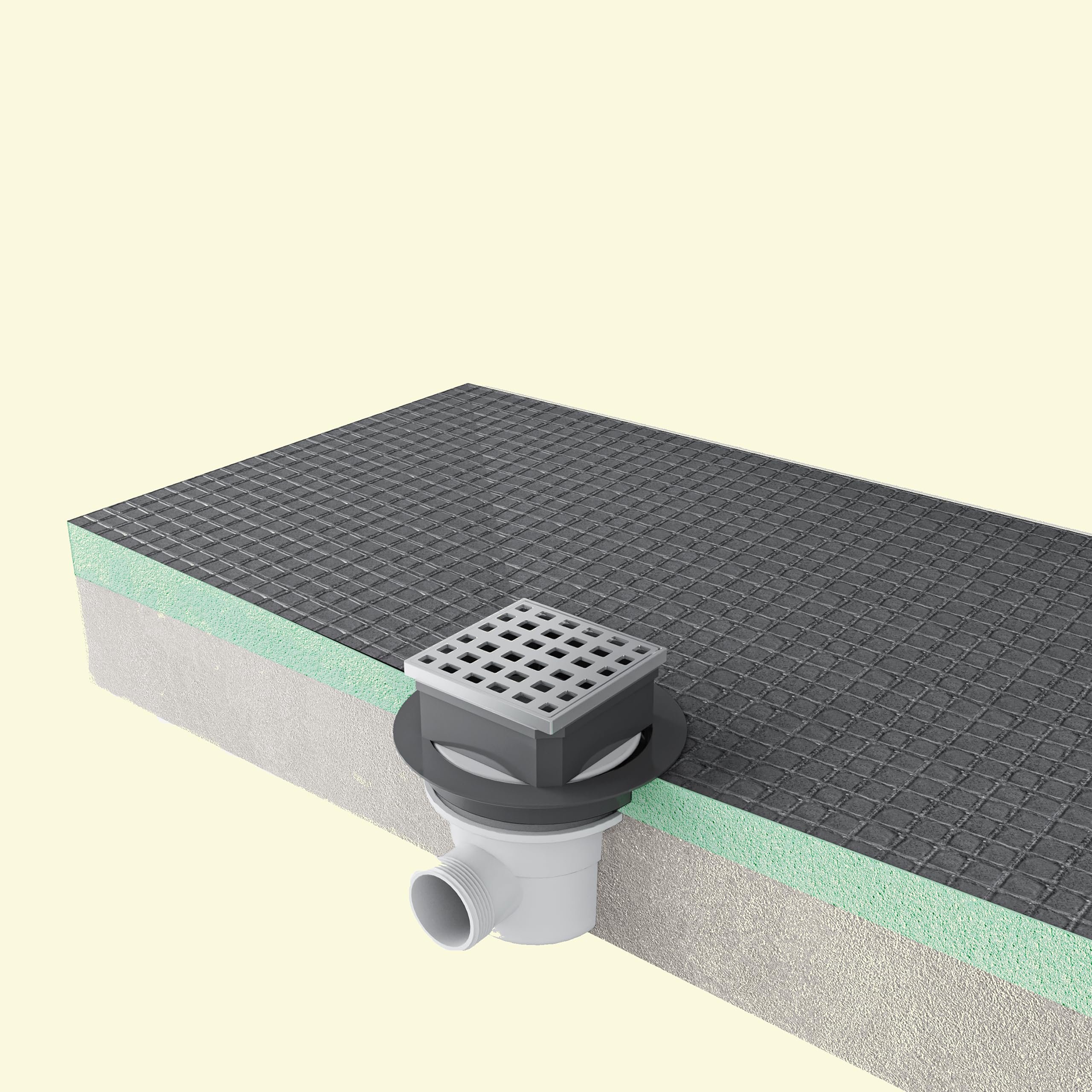 1200x800x40mm, Tablero XPS Listo para Azulejo, Función como el plato de ducha, Panel de Construcción de poliestireno extruido, equipado los accesorios de desagüe
