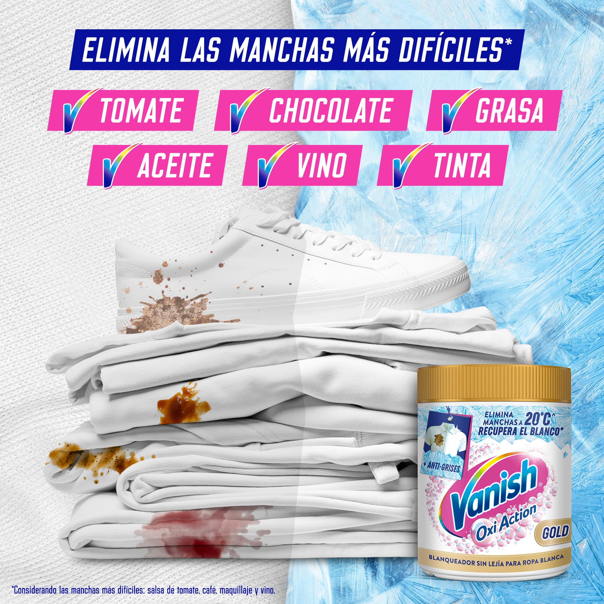 Vanish Oxi Action Multipoder - Quitamanchas multibeneficio para la ropa, elimina olores y potenciador del lavado, En Polvo, Sin Lejía, Pack Mixto 4 x 960gr (3,84kg)