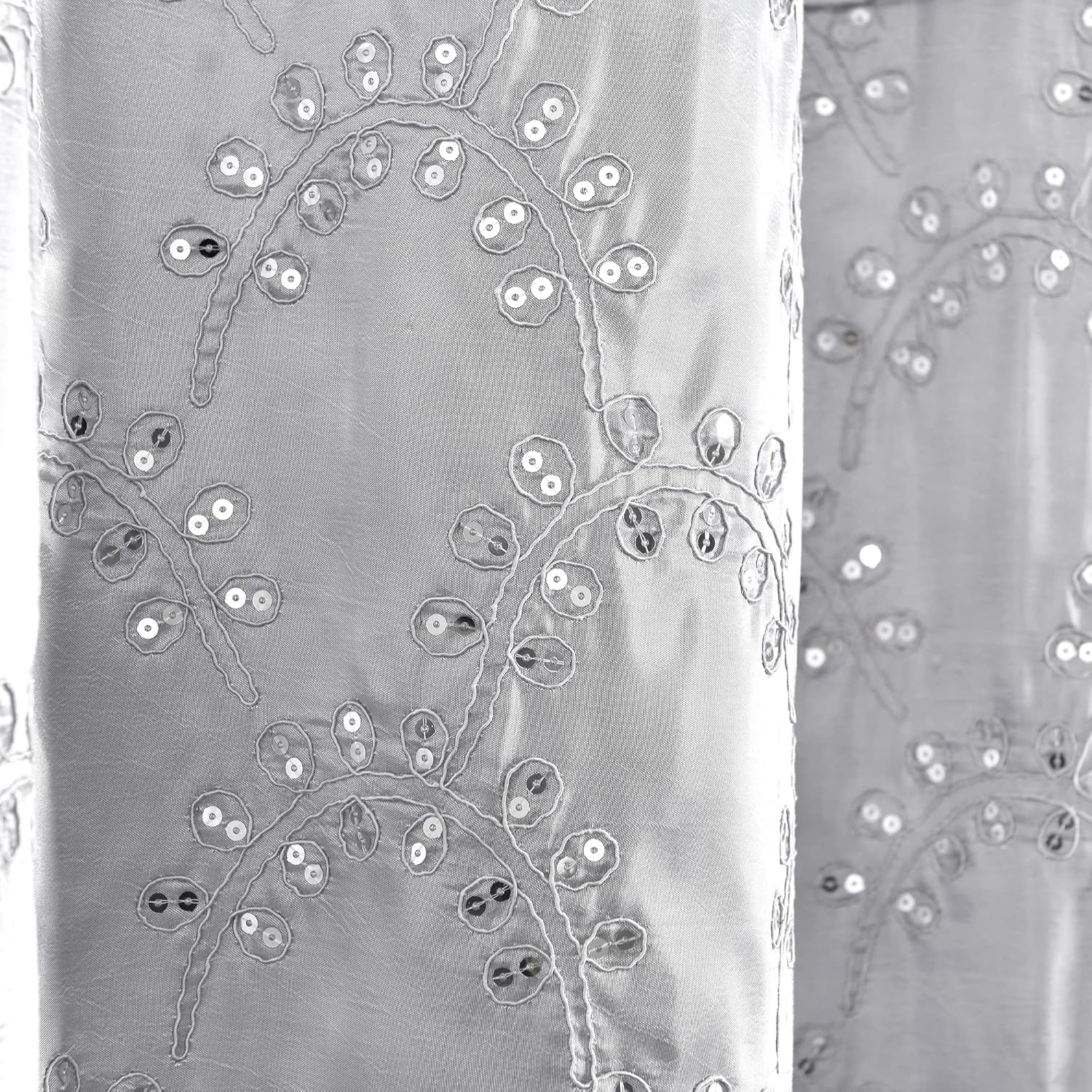 Lush Decor Maria Shower Curtain, 72" x 72", Gray & Silver