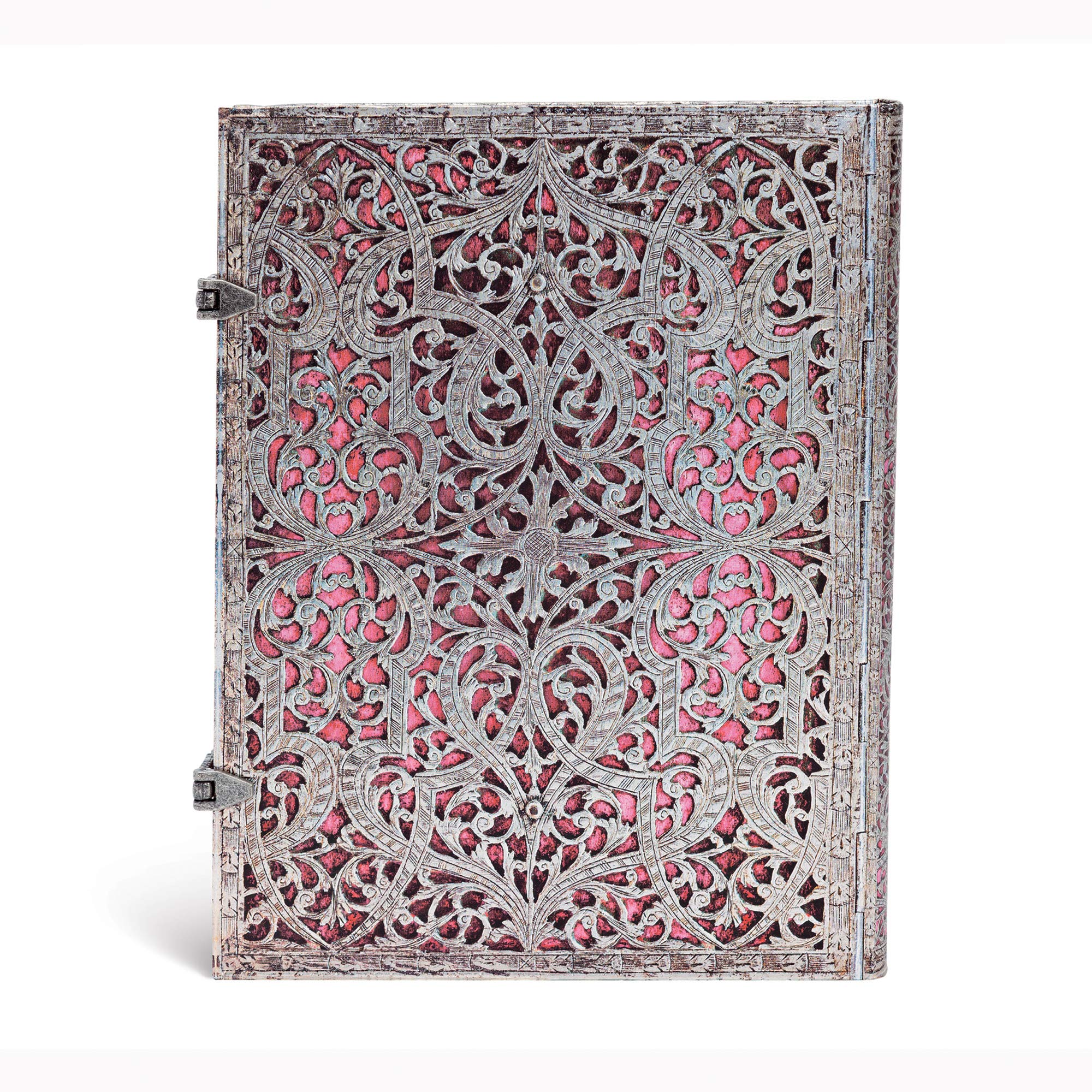 Paperblanks Silberfiligran Kollektion Notizbuch, groß, Flexi Liniert, zartrosa, Ultra (230 x 180)