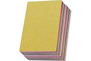 40 Pack Glitter Cardstock for Cricut, Affinity Glitter Paper for Cardmaking and Crafting