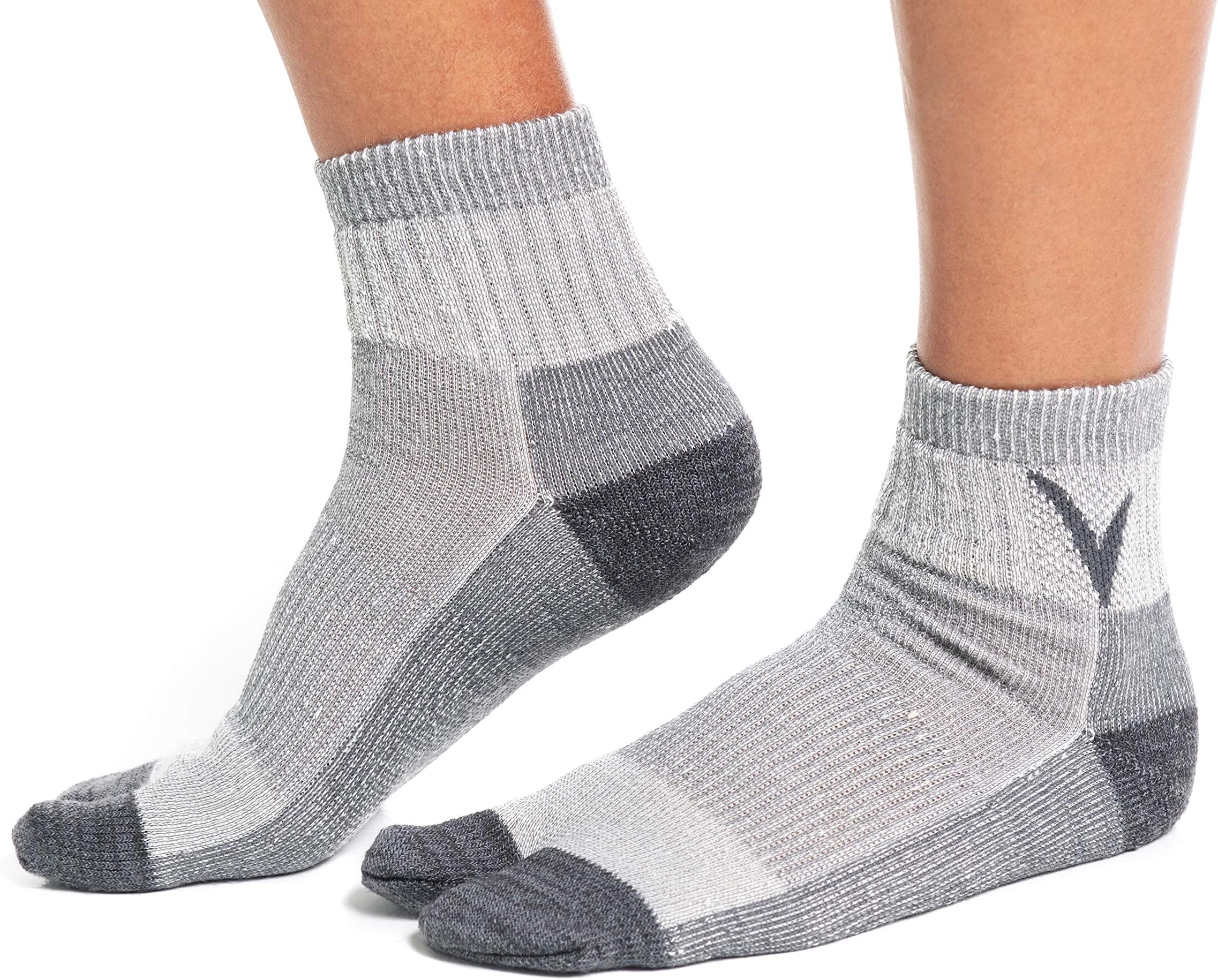 V-TOE SOCKSV-Toe Wool Big Toe Flip-Flop Tabi Indoor Outdoor Hiking or Casual Size Men 8-10.5 Women 9-12