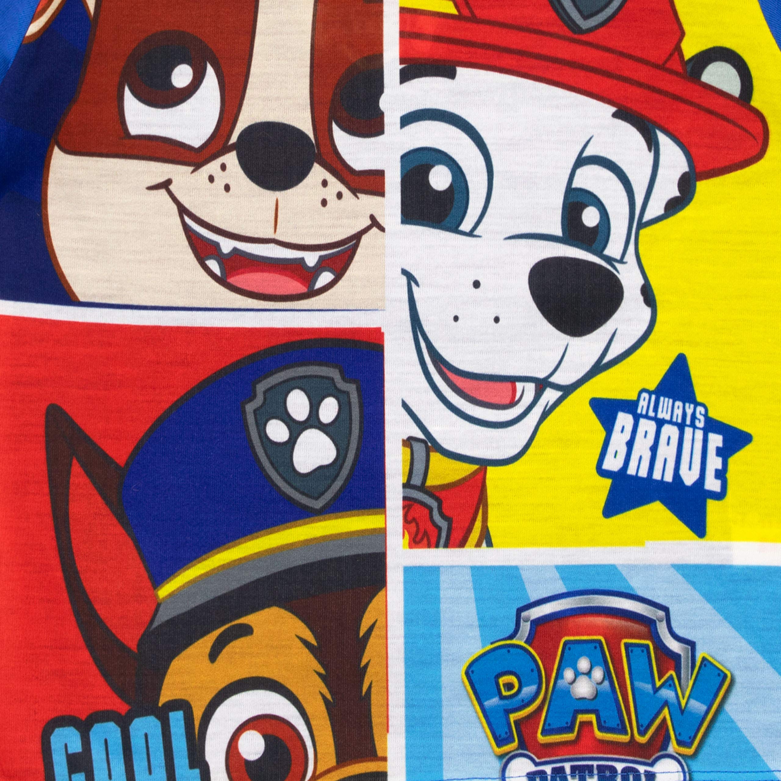 Paw Patrol - Chase Rubble Marshal - Pigiama a Maniche Corte per Bambini