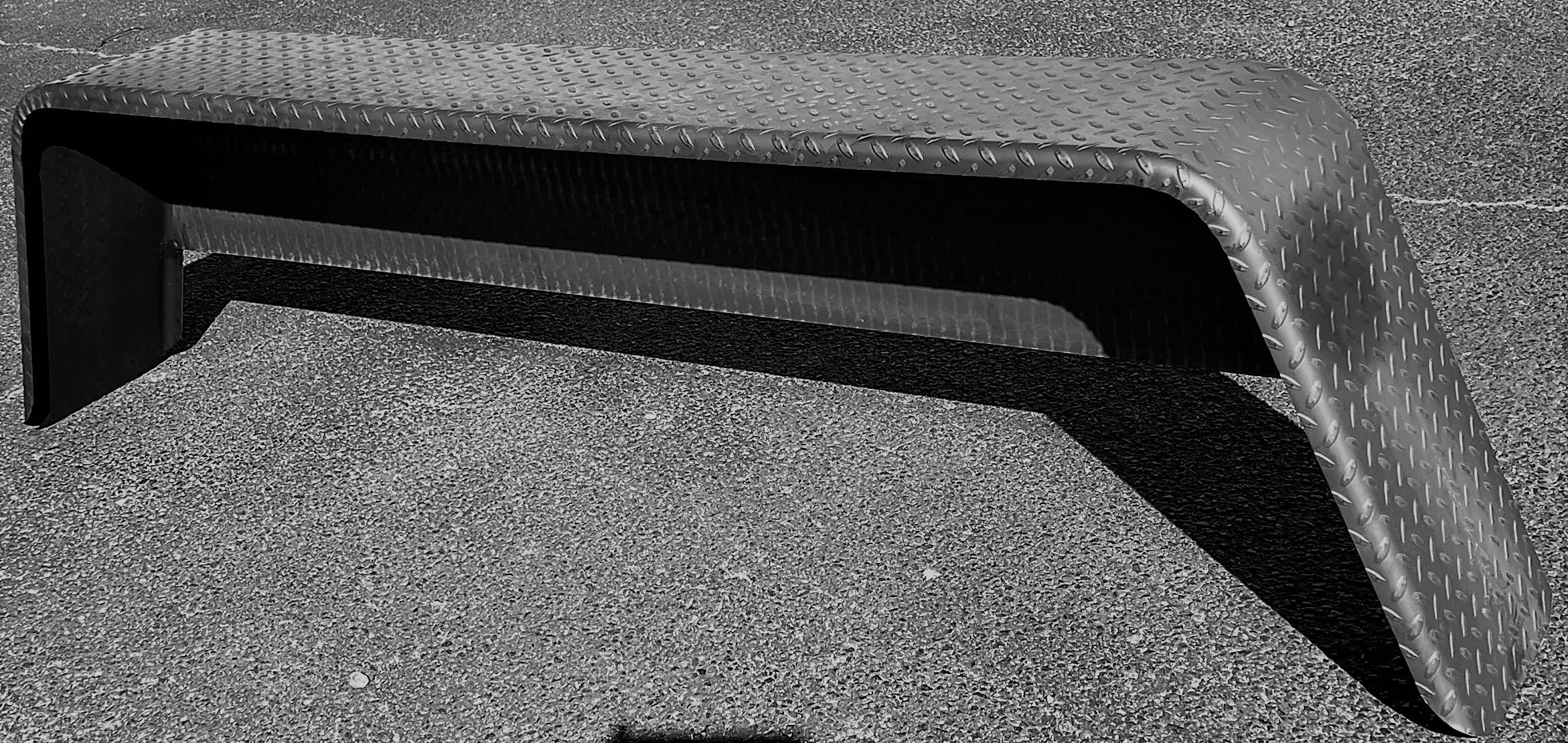 D2E Trailers Tandem Single Break Treadplate Steel Fender (1 Each), 10x72x19 w/ 16Ga Backplate ONLY