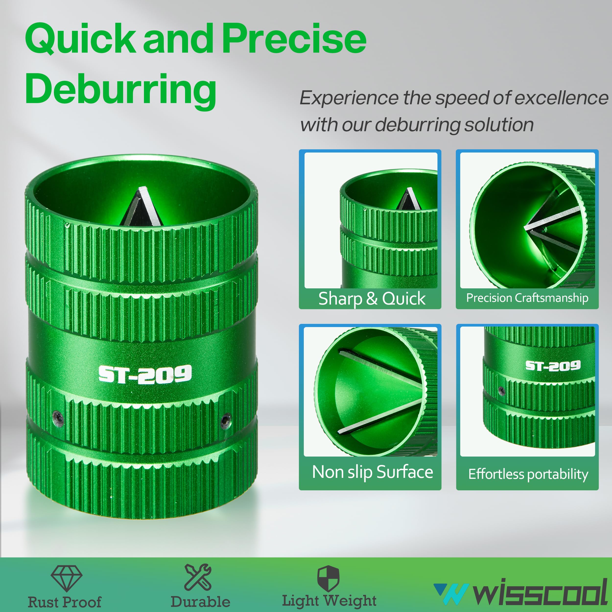 WISSCOOL Pipe Reamer - Deburr & Chamfer Pipes -4