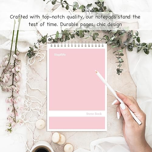 Miniatura 3 de Steno Pads Spiral 6 x 9 pulgadas, paquete de 6 almohadillas de esteno en espiral superior, regla Gregg, 80 hojas, cuadernos Steno espiral superior