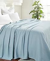 Vista 9 de Cobija 100% algodón Azul claro