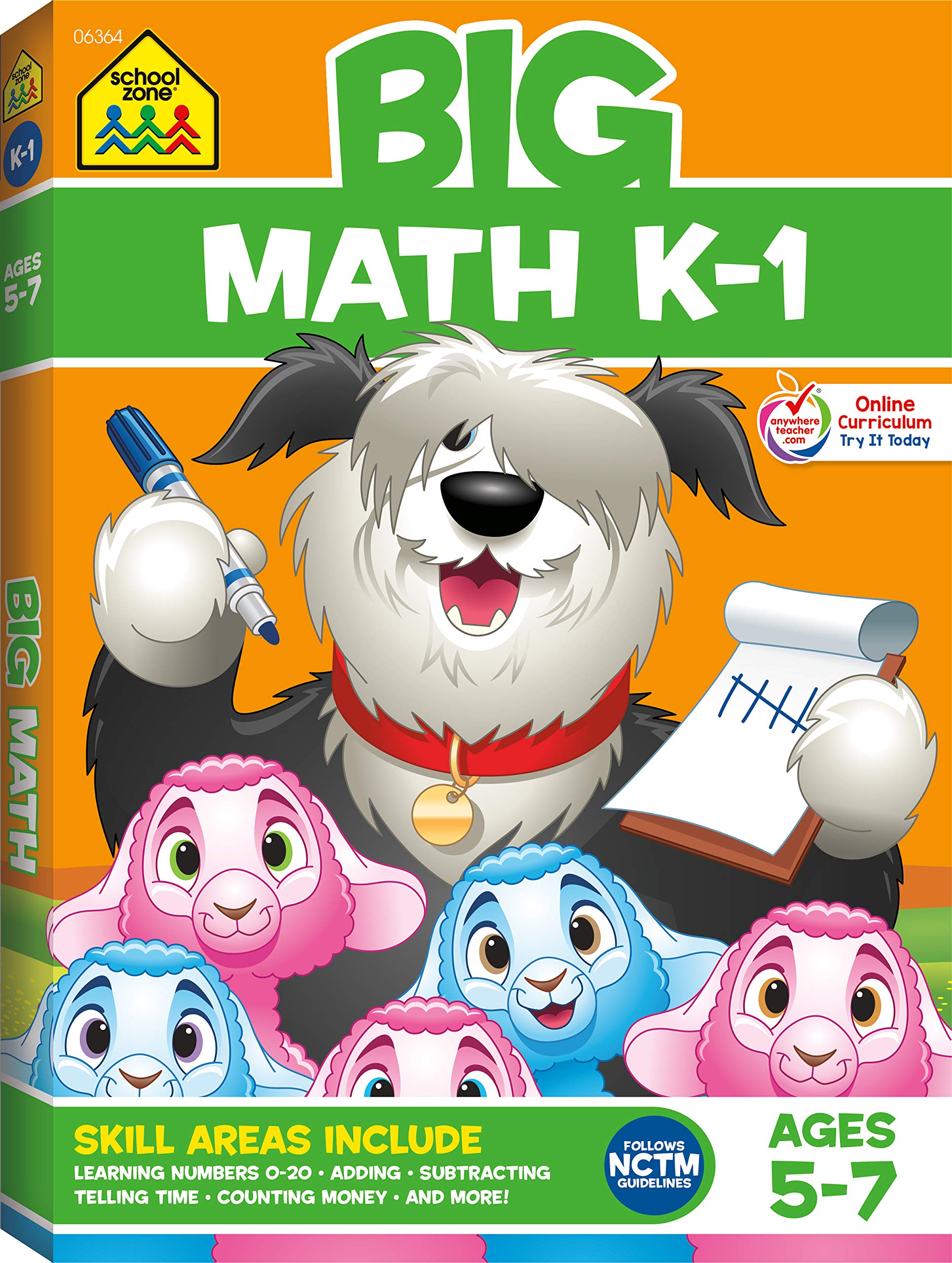School Zone - Big Math K-1 Workbook - Ages 5 to 6 ...