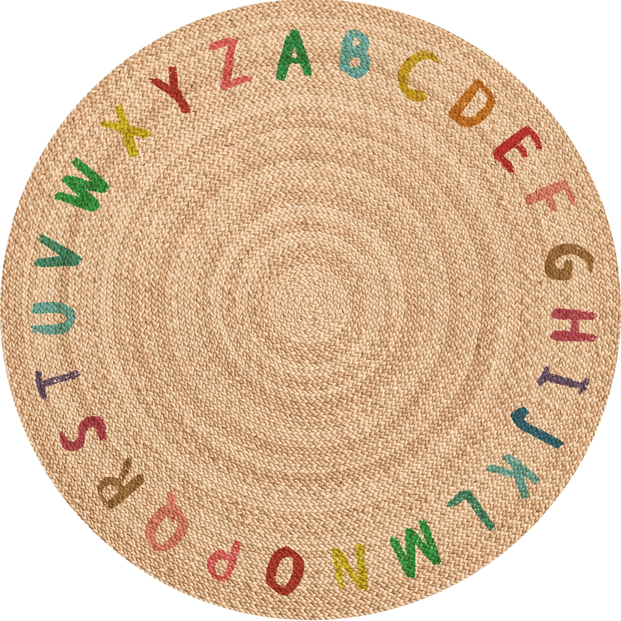 VINILIKO, Tapis en Vinyle ABC Couleurs [Diam] 100 cm