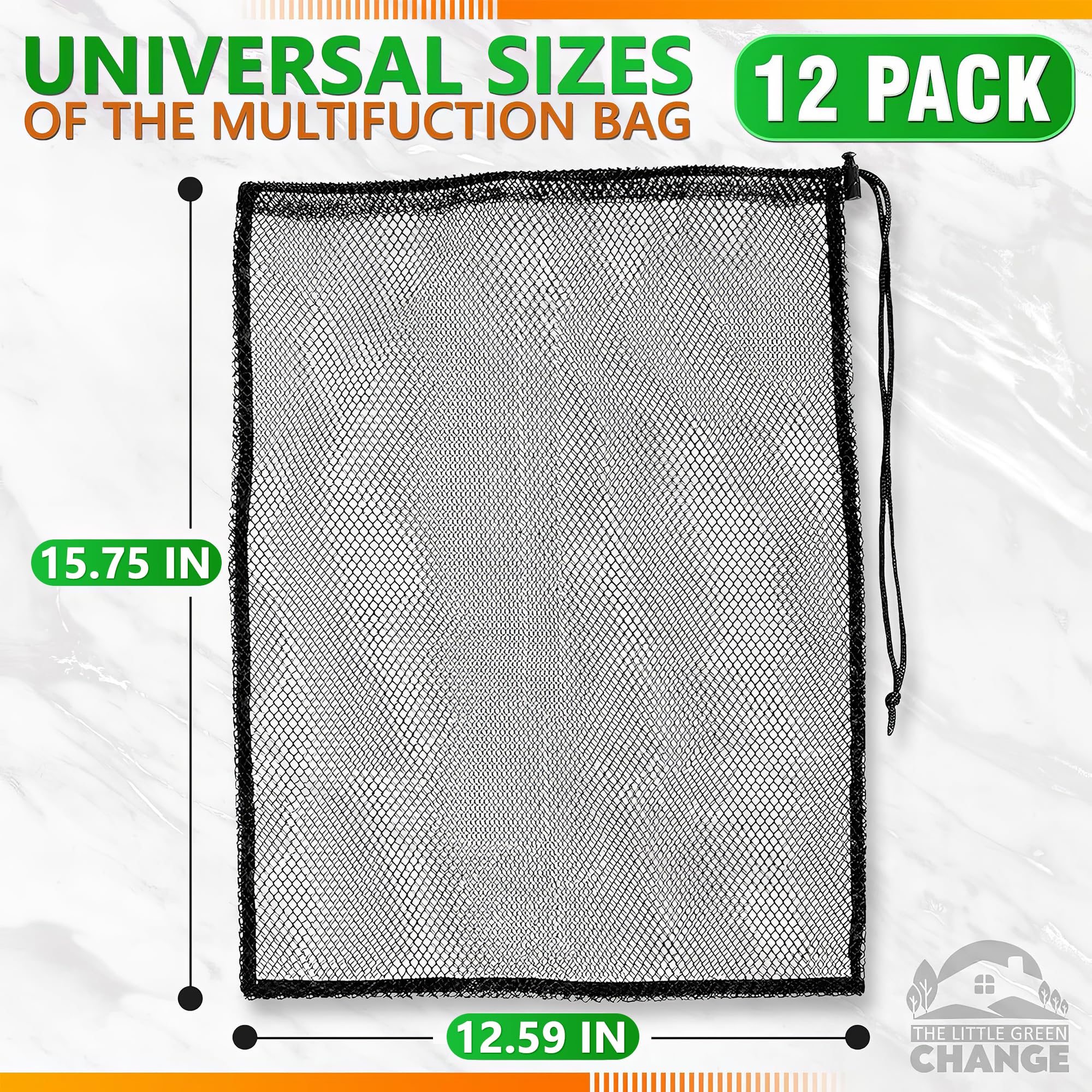 12 bolsas de malla con cordón para lavandería de 13 x 15.5 pulgadas