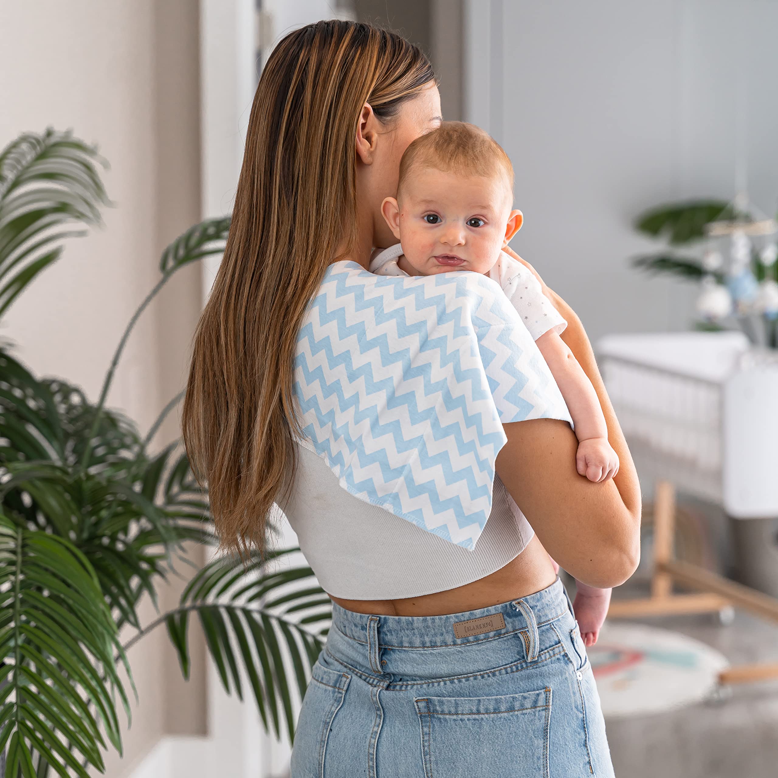 Comfy Cubs Juego de paños para eructos para bebé (paquete de 6) – Grandes, 6 capas, ultra absorbentes, 100 % algodón para regurgitación del bebé, baba y desorden, regalos suaves, suaves y cuidadosos