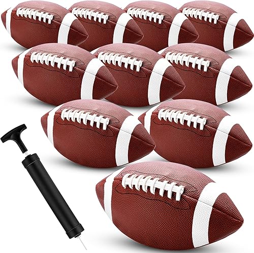 Miniatura 1 de Jerify Paquete de 12 balones de fútbol de cuero compuesto, pelotas inflables oficiales listas para exteriores para entrenamiento y recreación