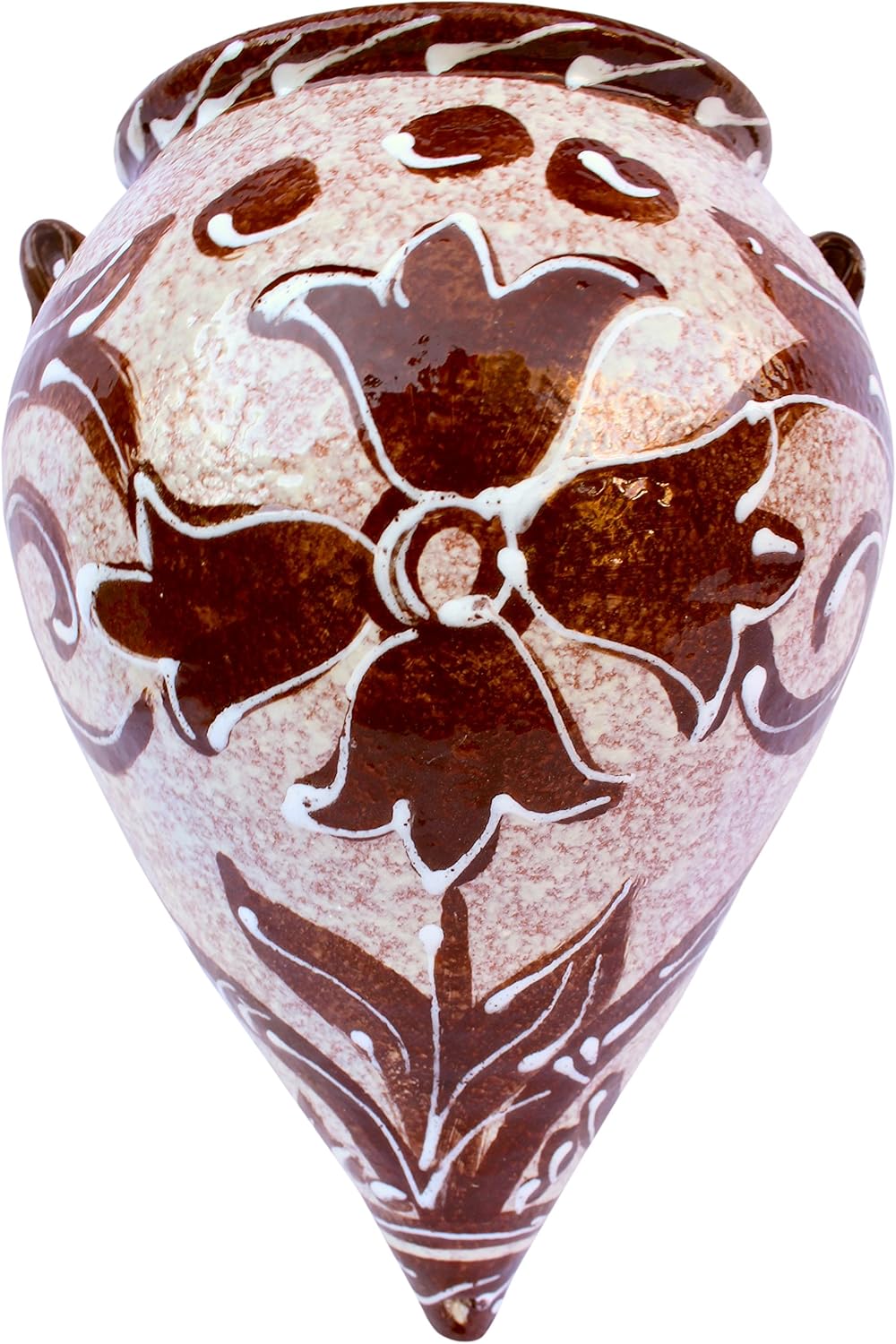 Cactus Canyon Ceramics Hand-Painted Spanish Orza Wall Flower Pot, Spanish Cafe de Pico