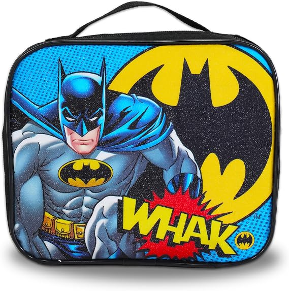 Batman Backpack with Lunch Box Set for Boys School Bundle + More