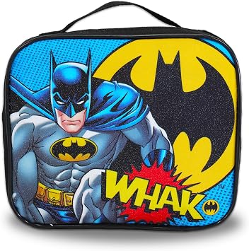 Batman Backpack with Lunch Box Set for Boys School Bundle + More