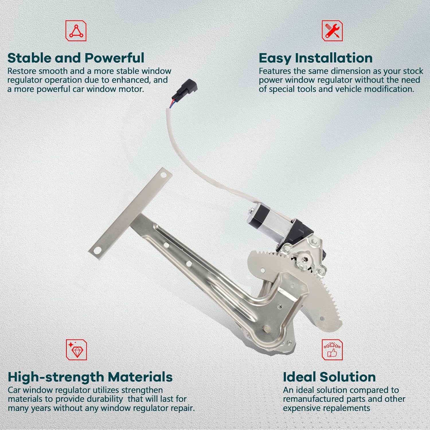 FINDAUTO Power Window Regulator Rear Left Driver Side with Motor fits for 2000-2006 for Nissan Sentra 827215M000 741-544