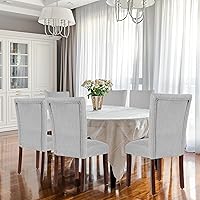 Vista 2 de HomePop Parsons Classic Upholstered Accent Dining Chair, Single Pack, Light Grey