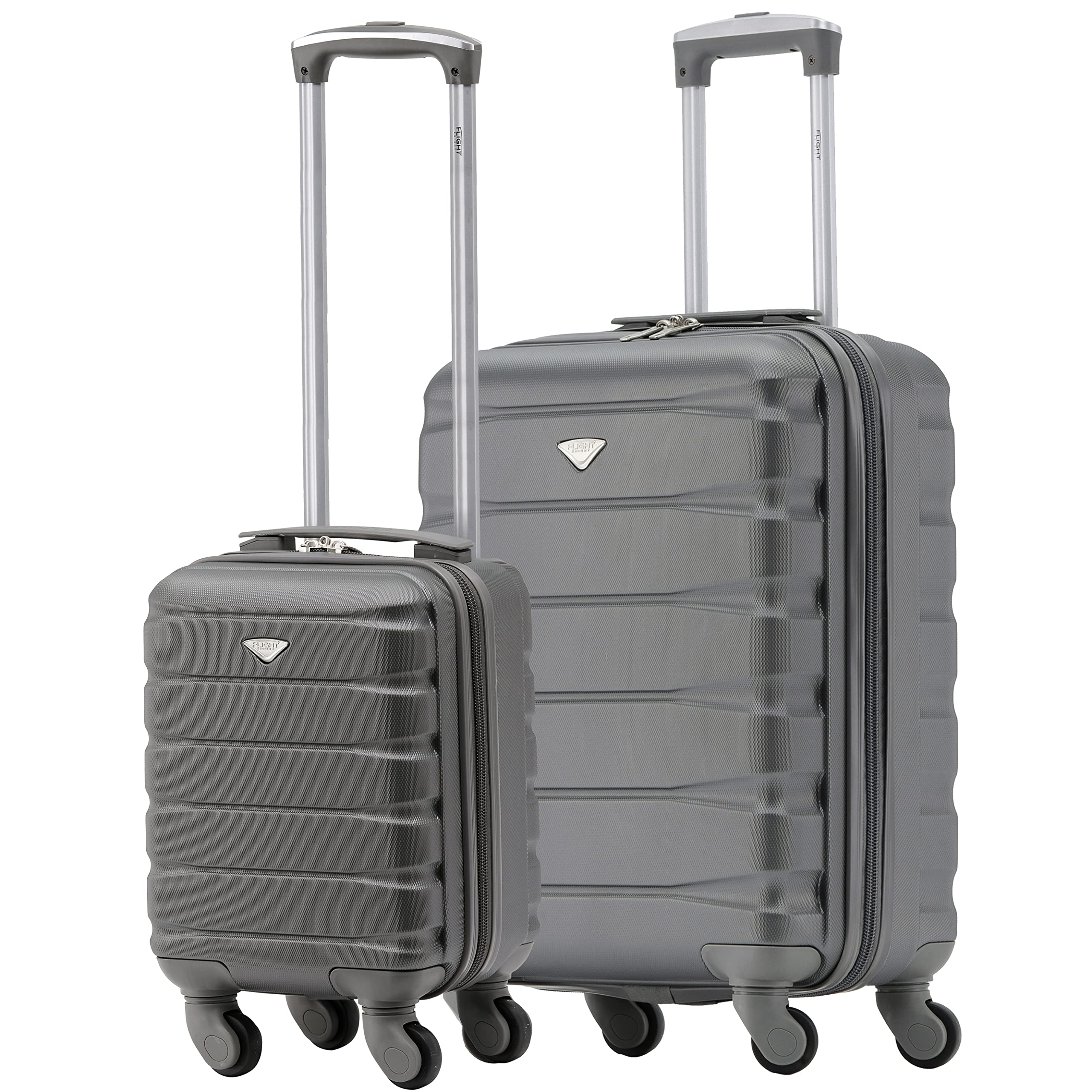 Flight Knight Suitcase Set of 2 Lightweight 4 Wheel ABS Hard Case Cabin Carry On Hand Luggage Approved for Over 100 Airlines Including easyJet, British Airways, Ryanair & Many More 55x35x20cm — view 164