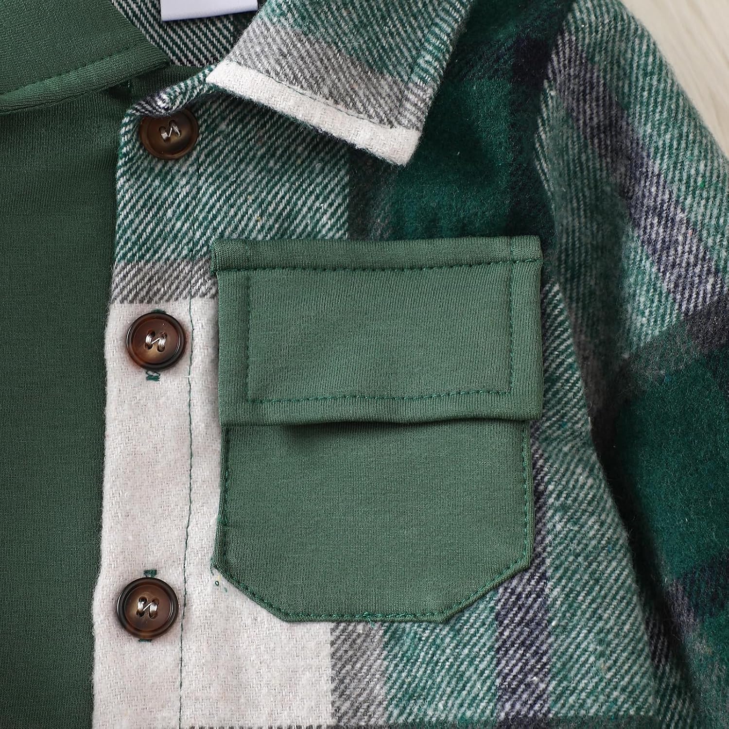 ​Baby Boys 2-Piece Boutique Set, Vintage Plaid Shirt with Classic Button Detail and Comfortable Pants