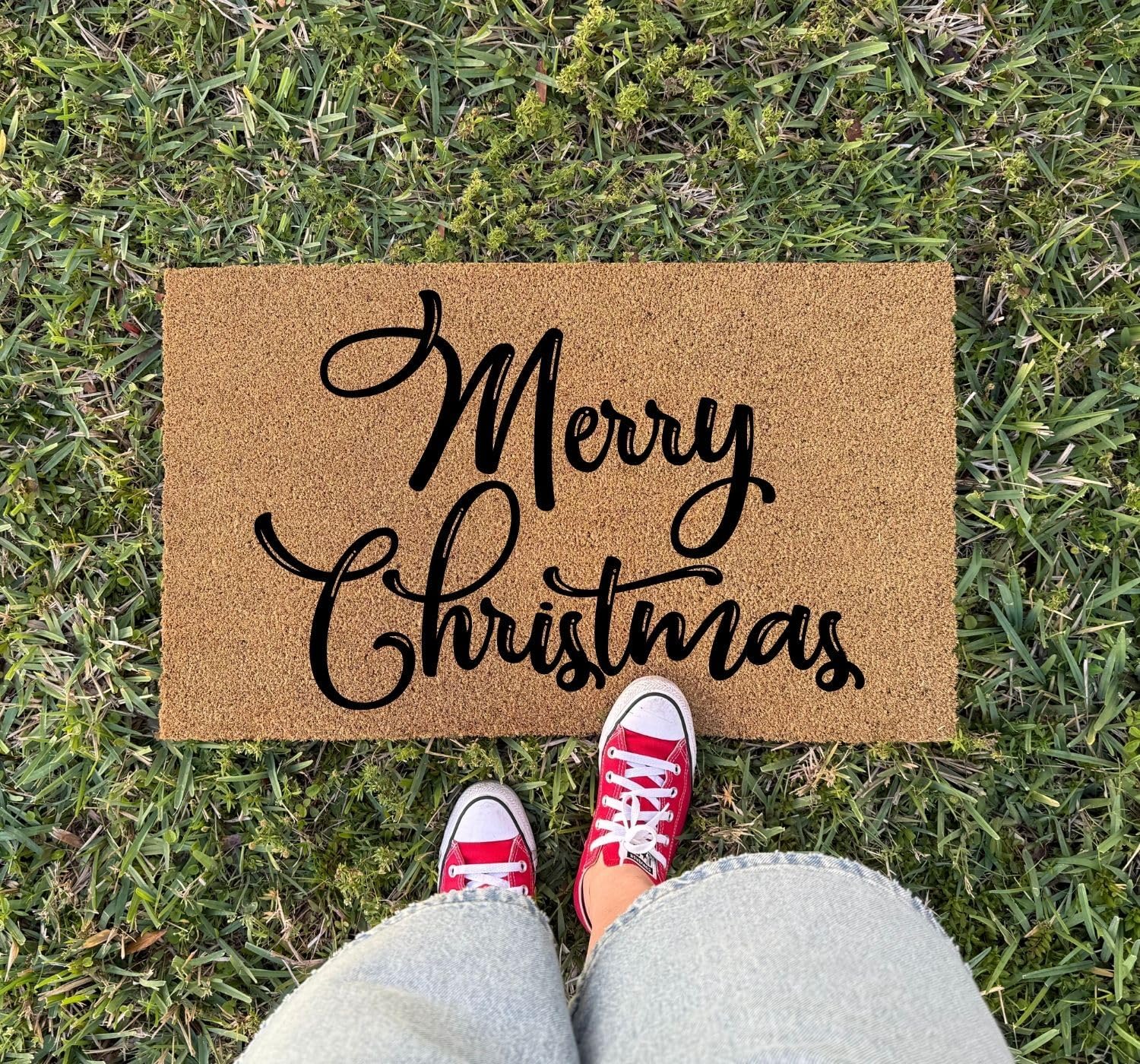 clicked craft Cheers to Christmas Doormat Ideas, Front Door, New Home Gift, Home Decoration, Eco-Friendly, Decorative Doormats