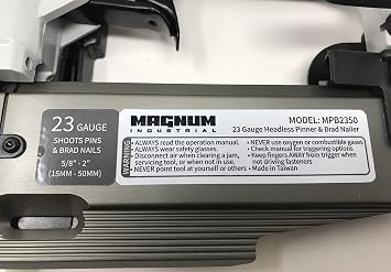Magnum Industrial MPB2350 5/8 - 2 23 Gauge Air Pinner/Pin Nailer/Brad Nailer Product Name