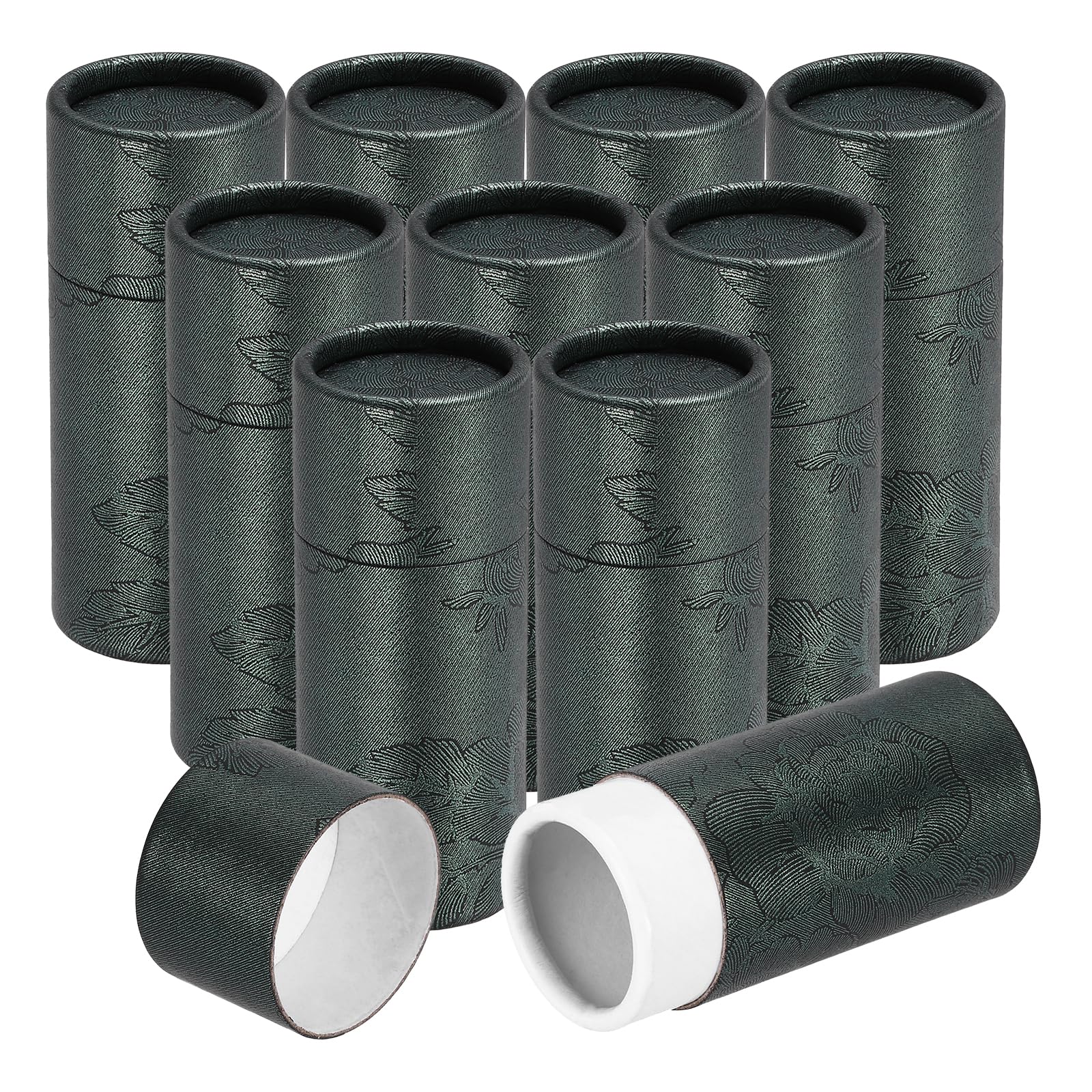 Protégez vos cosmétiques de la lumière grâce au tube rond carton kraft vert opaque 10ml