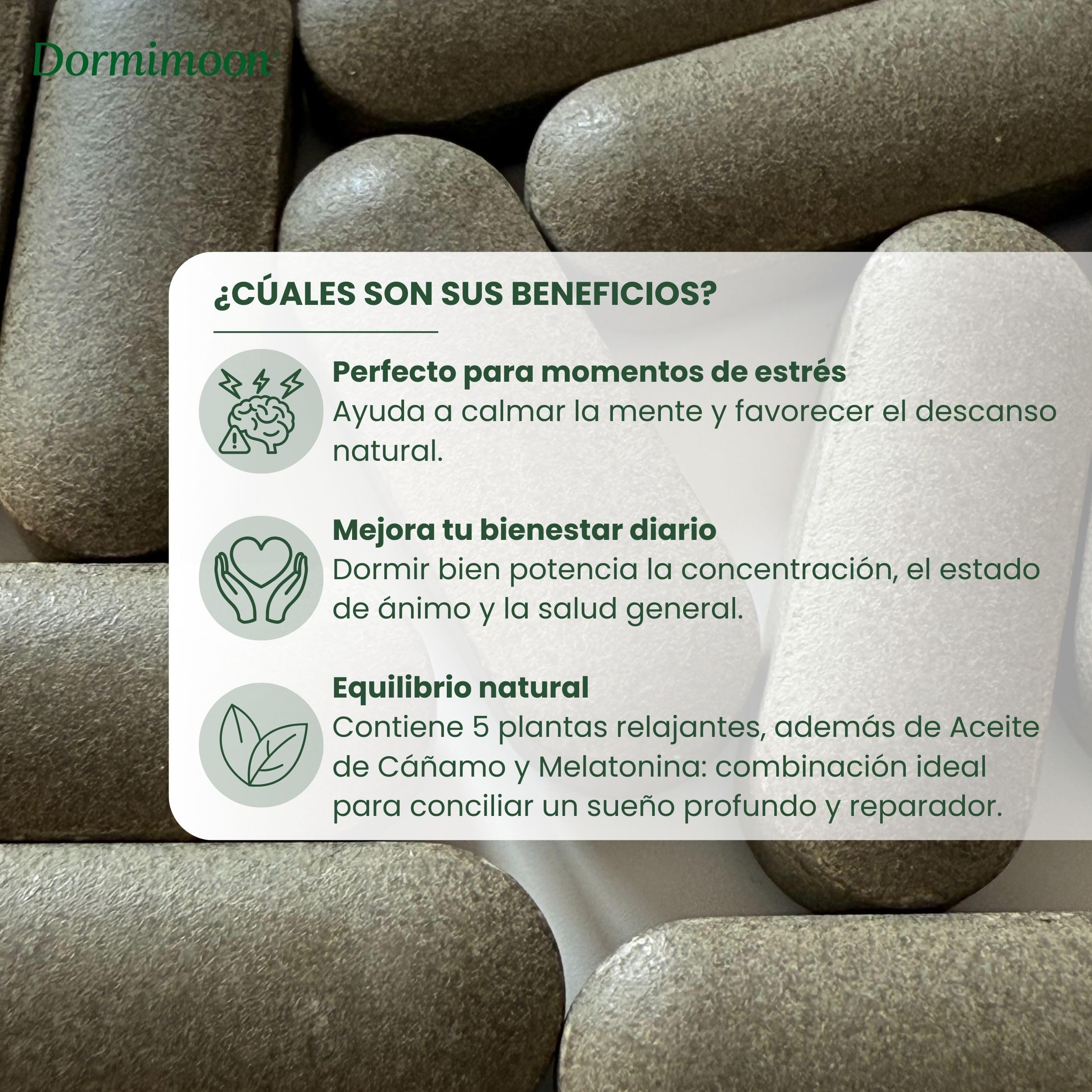 Aceite de Semillas de Cáñamo + Melatonina + Valeriana + Pasiflora + Lúpulo + Amapola de California + Ashwagandha + Vitamina B3 y B6 | 30 Comprimidos | Relajación y Sueño | 1 Toma al Día