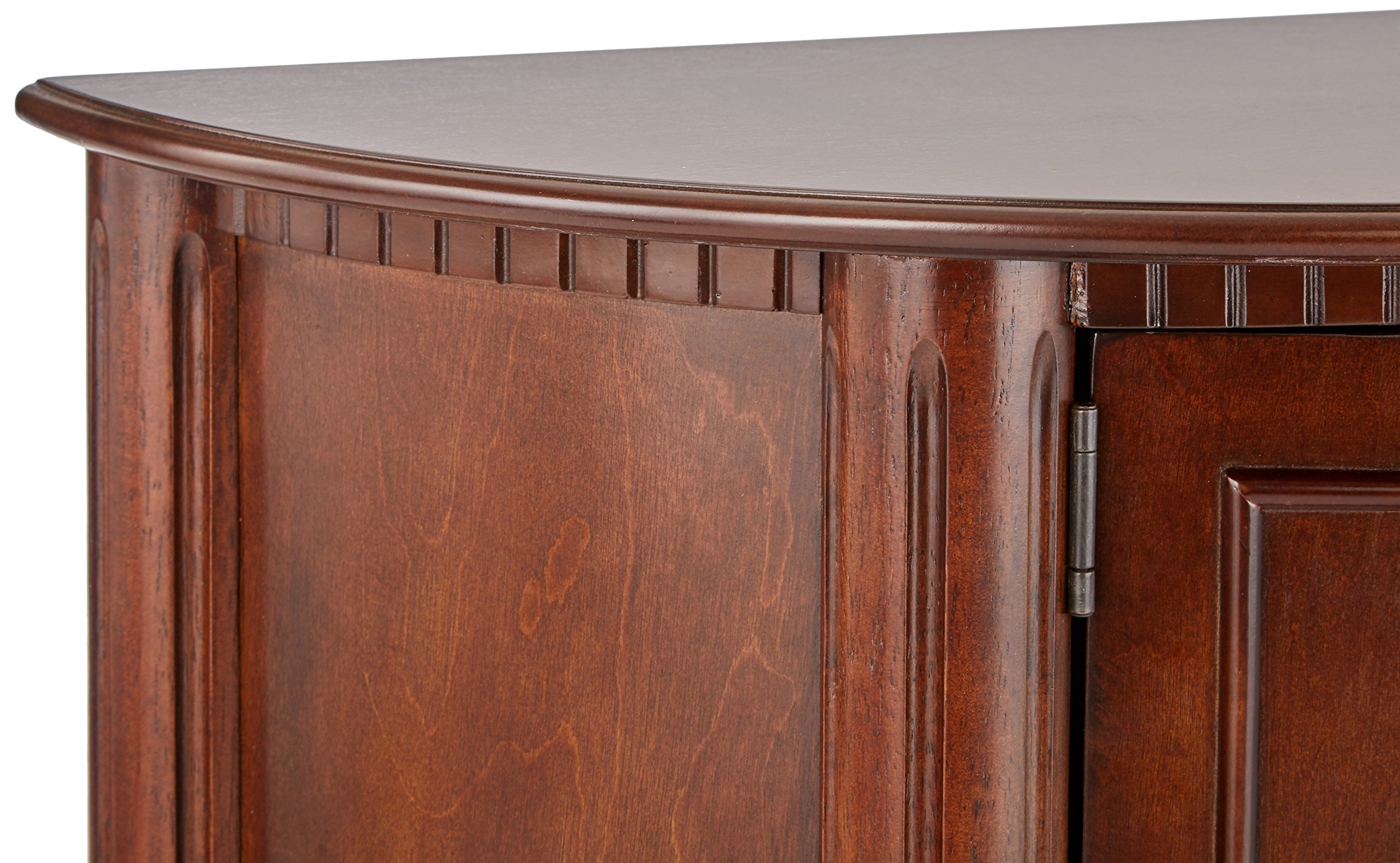 Entry Table with Curved Front and Inlay Shelf Brown Buy Online in